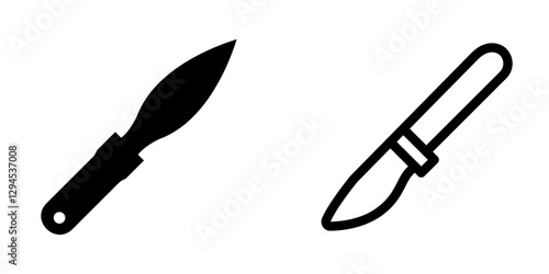 "Garden Knife Icon Vector Design Symbol Set for Tools and Outdoors"