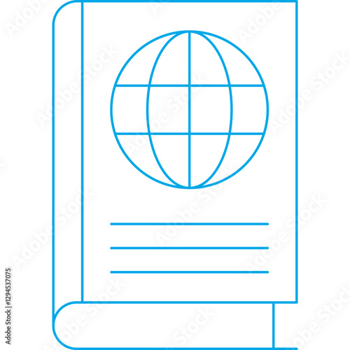 Geography Book icon single vector illustration