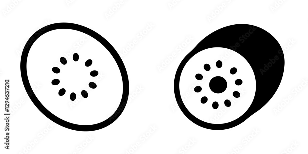 Refreshing Kiwi Icon Set – Vector Design Symbols Refreshing Kiwi Icon Set – Vector Design Symbols