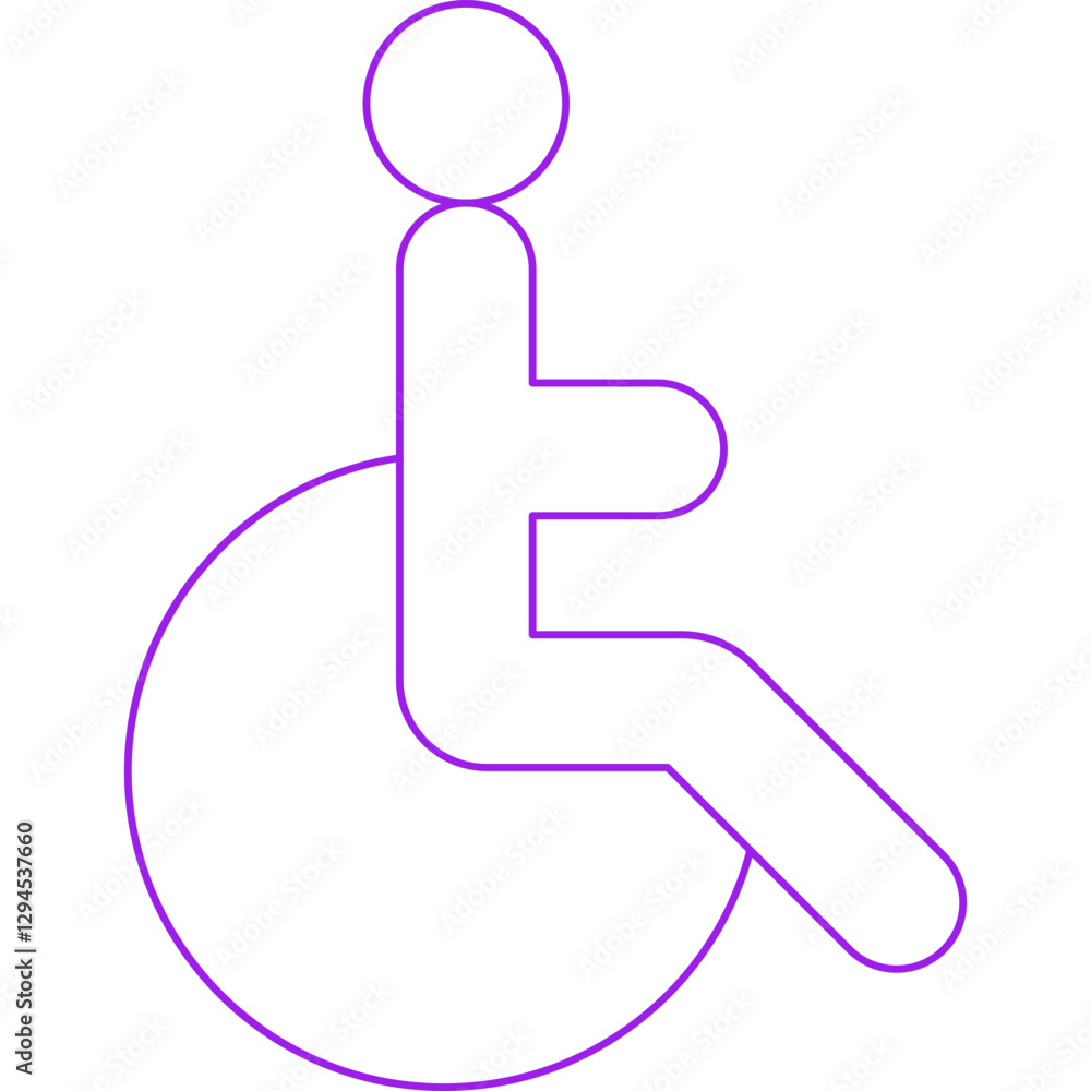 Disabled icon single vector illustration Disabled icon single vector illustration