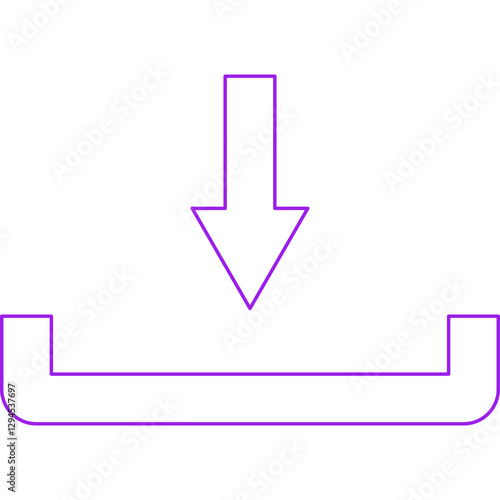 Download icon single vector illustration