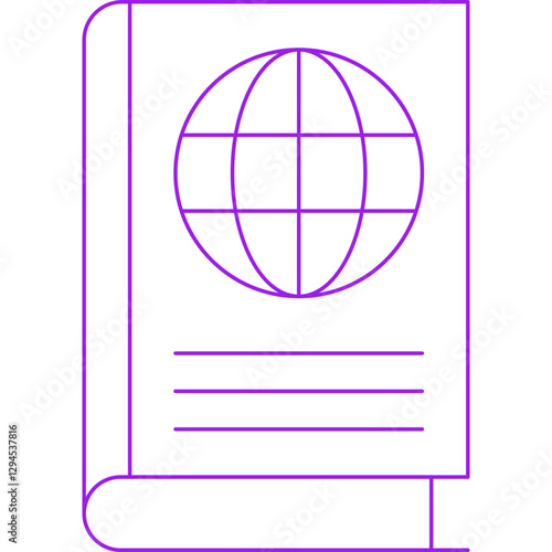 Geography Book icon single vector illustration