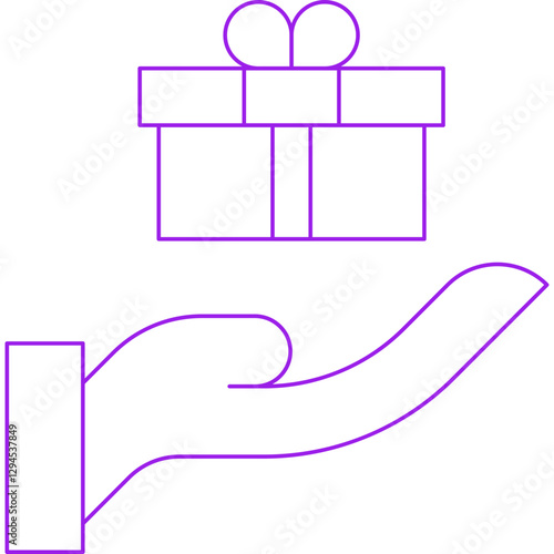 Hand over icon single vector illustration