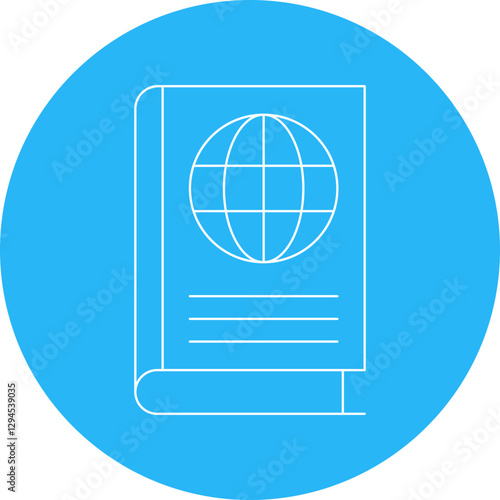Geography Book icon single vector illustration