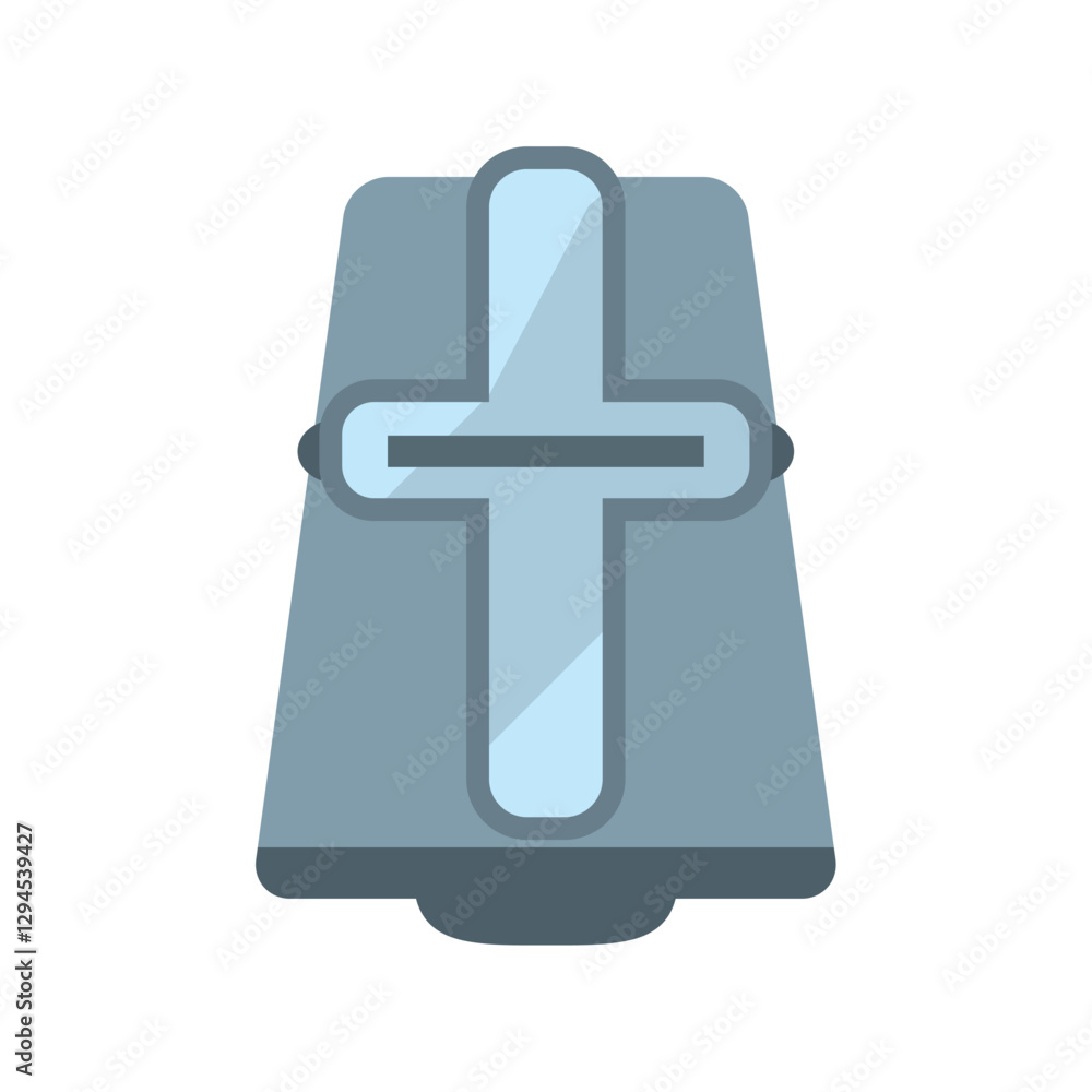 Obraz premium Vector image of a medieval armor helmet icon with a white background