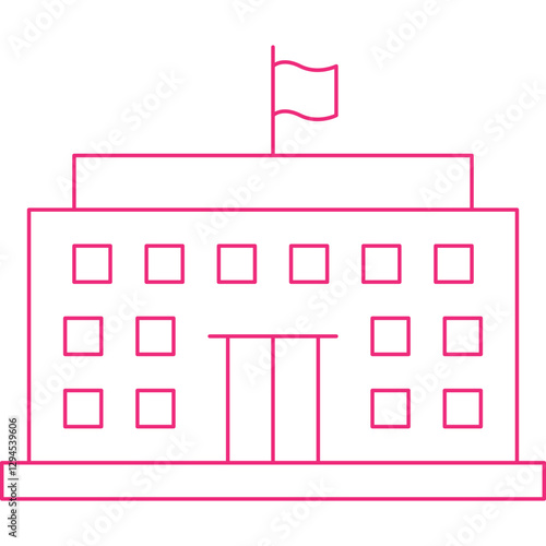Embassy icon single vector illustration