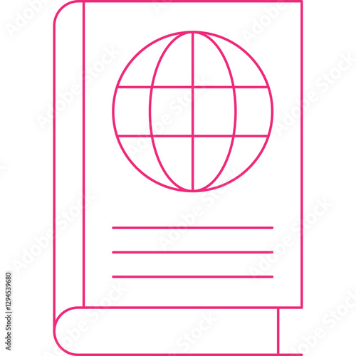 Geography Book icon single vector illustration