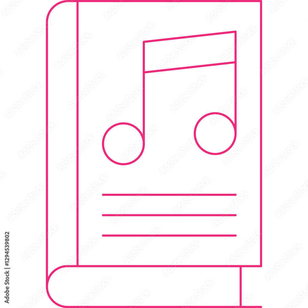 Music Book icon single vector illustration Music Book icon single vector illustration