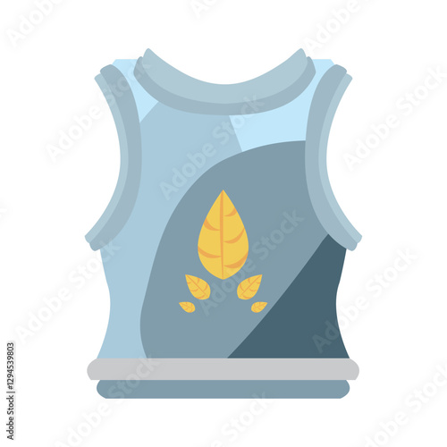 Vector image of a medieval armor icon with a white background