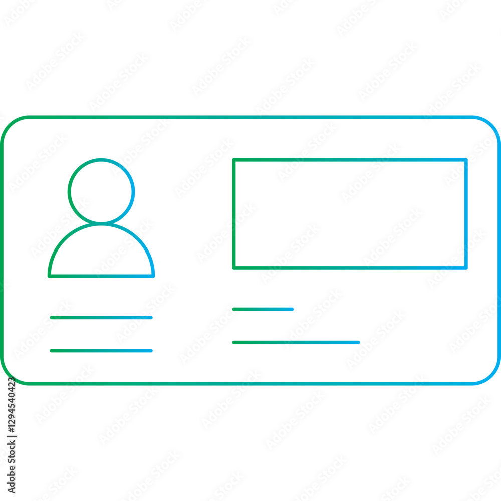 Identification Card icon single vector illustration Identification Card icon single vector illustration