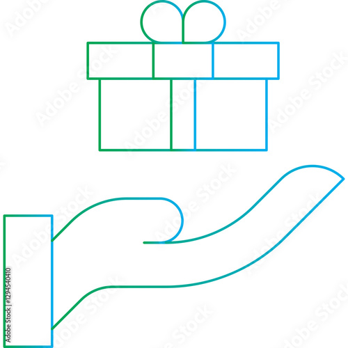 Hand over icon single vector illustration