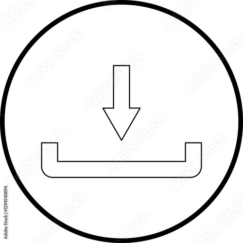Download icon single vector illustration