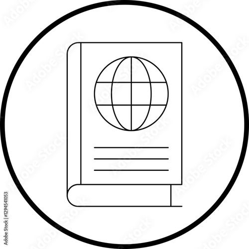 Geography Book icon single vector illustration