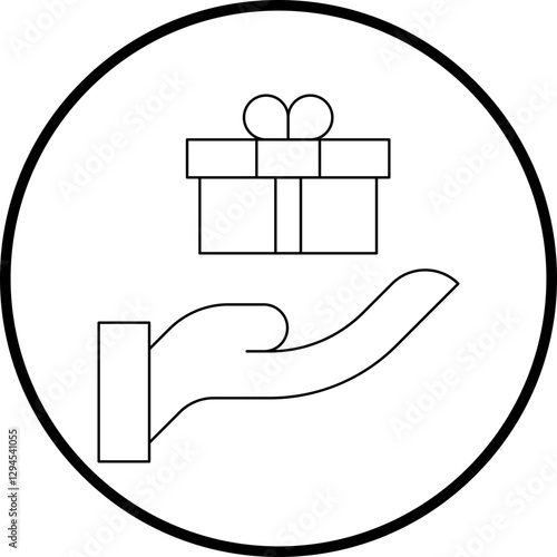 Hand over icon single vector illustration