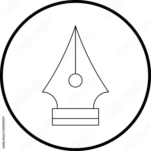 Fountain Pen icon single vector illustration