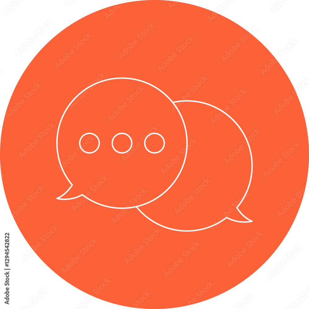 Obraz premium Chat icon single vector illustration