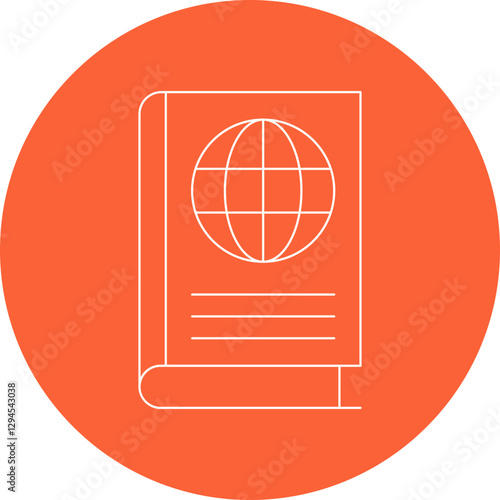 Geography Book icon single vector illustration