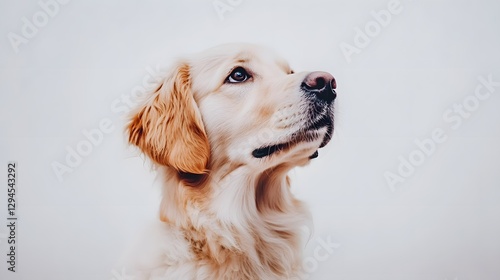 Close-Up of a Golden Retriever Dog with Soft Features and Expression
