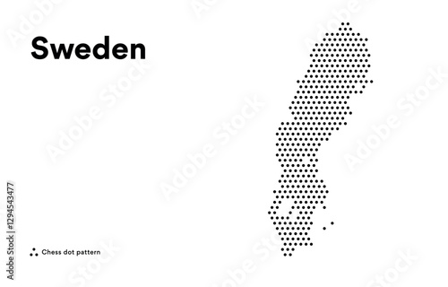 Dotted Map of Sweden