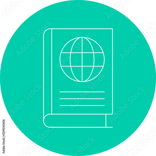 Geography Book icon single vector illustration