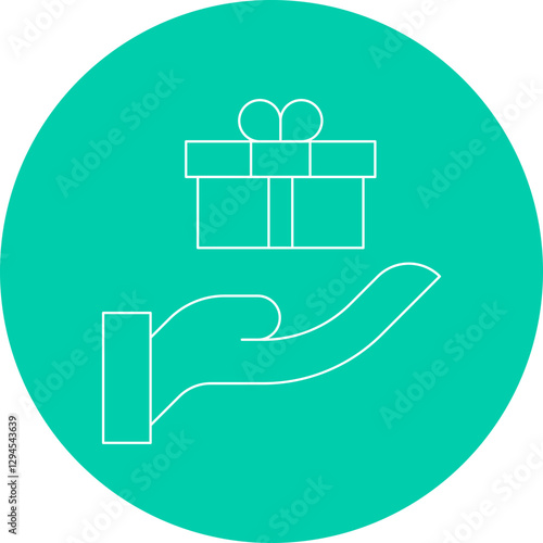 Hand over icon single vector illustration