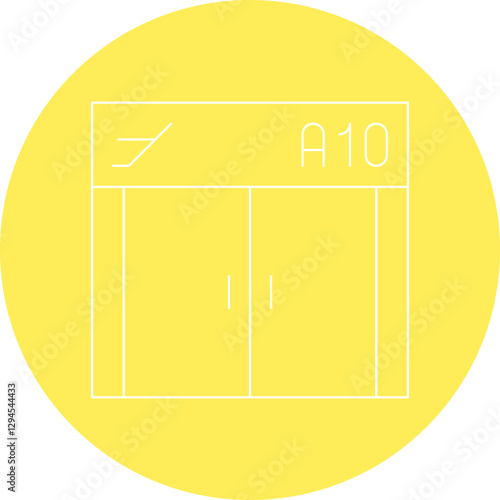 Boarding Gate icon single vector illustration