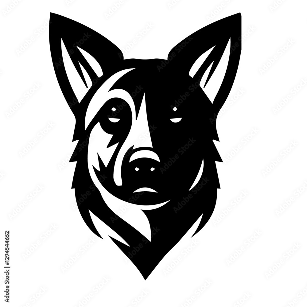 Bold Head Dog Black and White Icon | Stylish Pet Logo | Vector Silhouette Design Bold Head Dog Black and White Icon | Stylish Pet Logo | Vector Silhouette Design