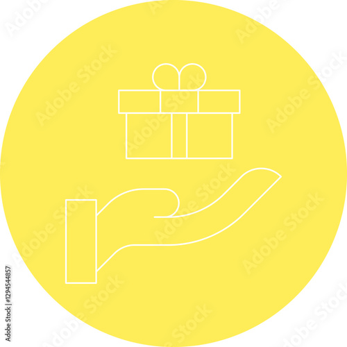 Hand over icon single vector illustration