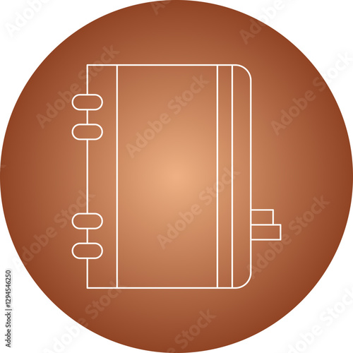 Diary icon single vector illustration