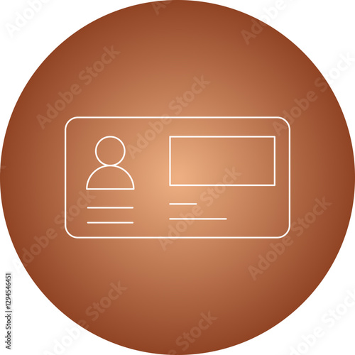 Identification Card icon single vector illustration