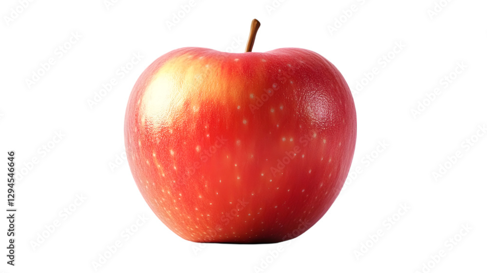 Realistic Red Apple 3D Render on Black Background Realistic Red Apple 3D Render on Black Background
