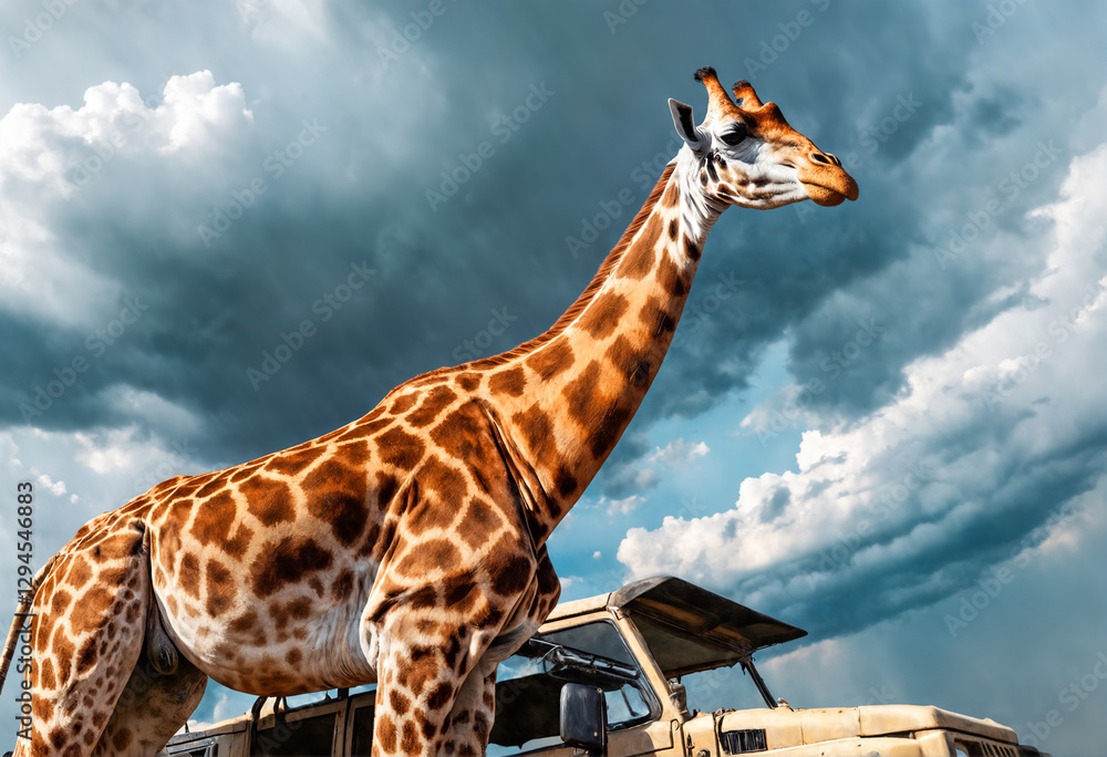 Obraz premium Giraffe in african savannah.