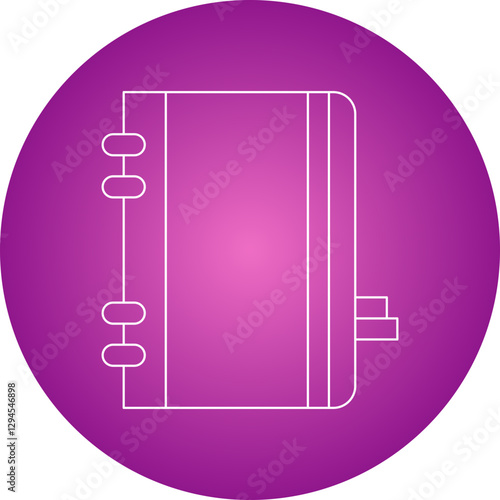 Diary icon single vector illustration