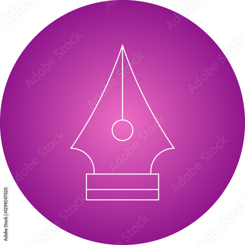 Fountain Pen icon single vector illustration