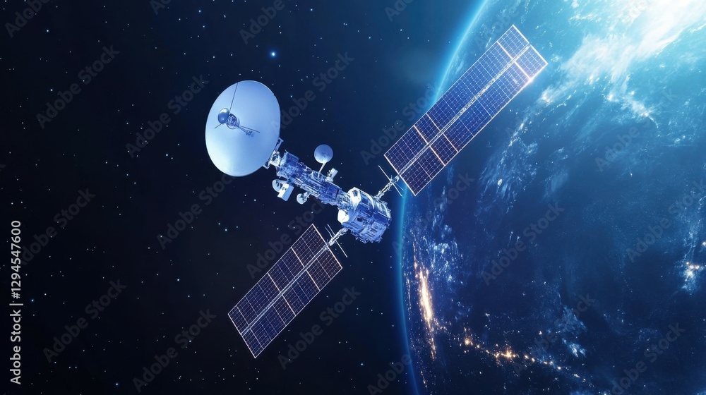 World global satellite network and Smart connection city in space World global satellite network and Smart connection city in space