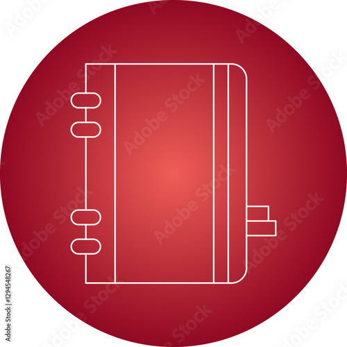 Diary icon single vector illustration