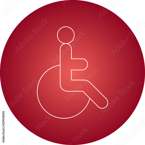 Disabled icon single vector illustration