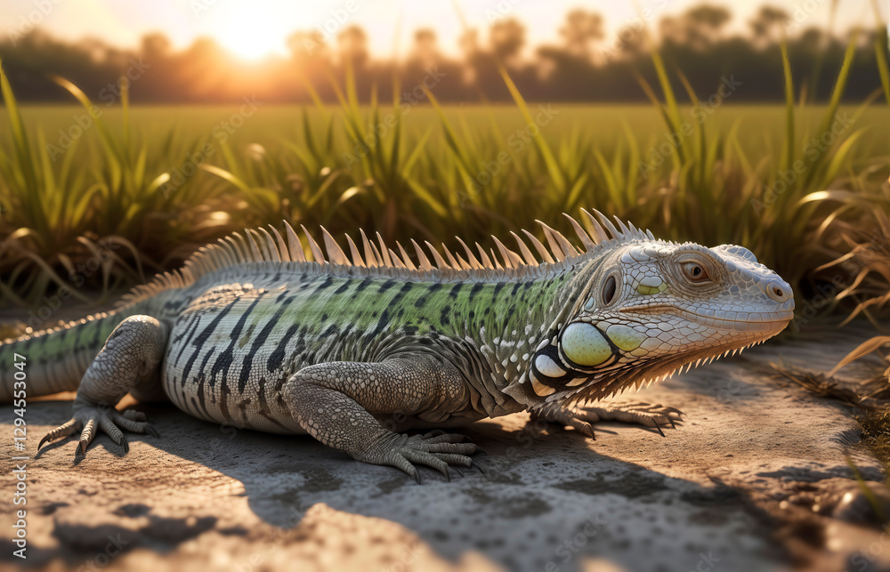 iguana, reptil , ia, realismo, animal, lagartija iguana, reptil , ia, realismo, animal, lagartija