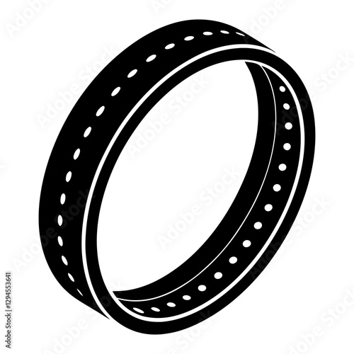Bangle silhouette vector