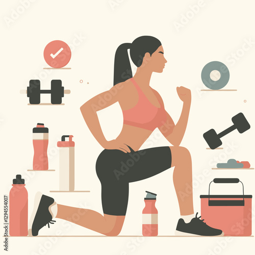 A clean and stylish design showcasing women performing bodyweight exercises for abs at home, emphasizing fitness and convenience. Perfect for guides and apps.