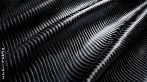Wallpaper Mural Abstract black fabric texture.  Stylish, elegant waves. Torontodigital.ca