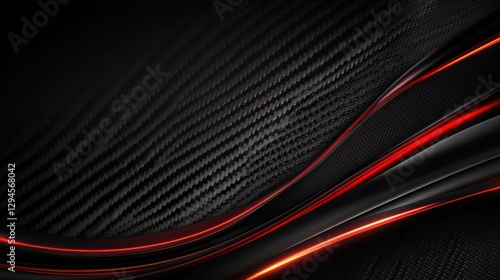 Abstract red and black carbon fiber design