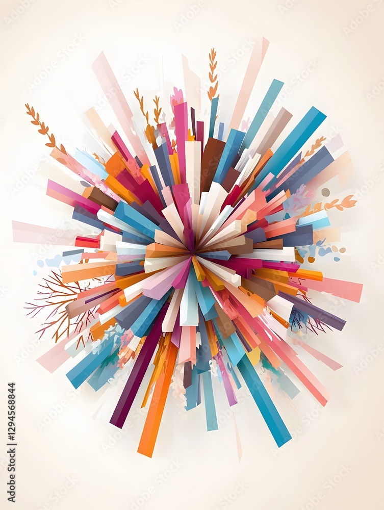 Dynamic geometric explosion art digital environment abstract composition colorful burst creative perspective Dynamic geometric explosion art digital environment abstract composition colorful burst creative perspective