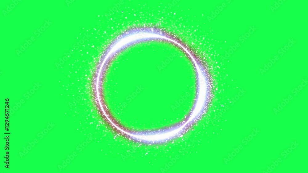 Sparkling circular energy loop animation, transparent 4K video, green screen Sparkling circular energy loop animation, transparent 4K video, green screen