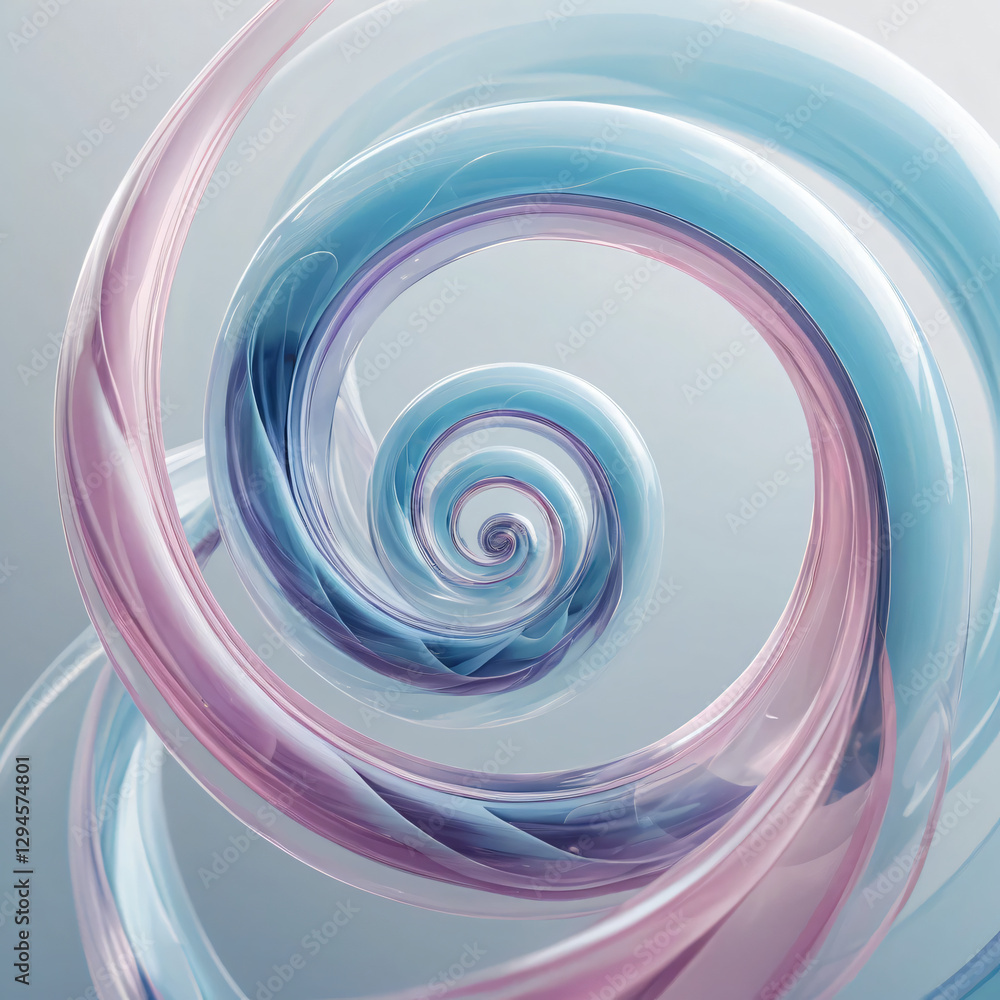 Fototapeta premium holographic light reflecting pastel shades, abstract futuristic image close-up, A close up of a spiral shaped object, Abstract Motion Background Wallpaper Graphic Art Concept, generated ai