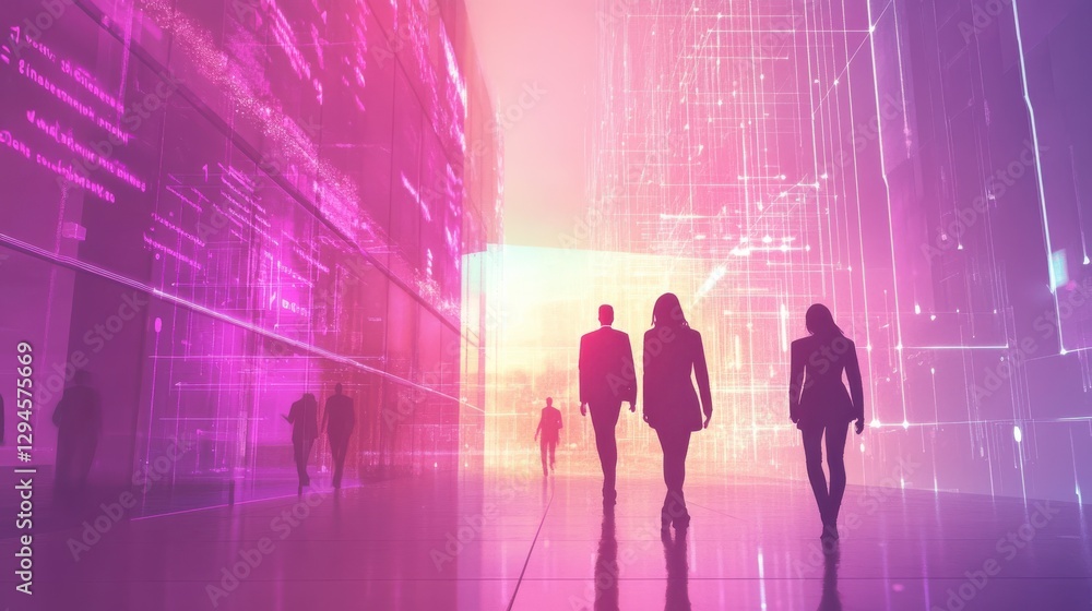 Obraz premium Dynamic Visuals in Casual Workspace Management Techniques