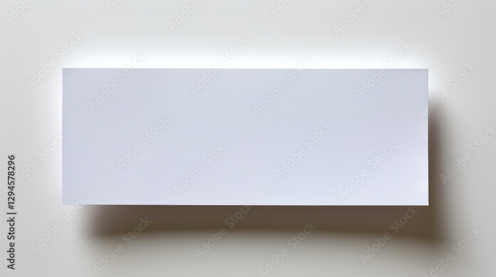 Plain white paper resting against a lighted background showcasing minimalistic visual chaos Plain white paper resting against a lighted background showcasing minimalistic visual chaos
