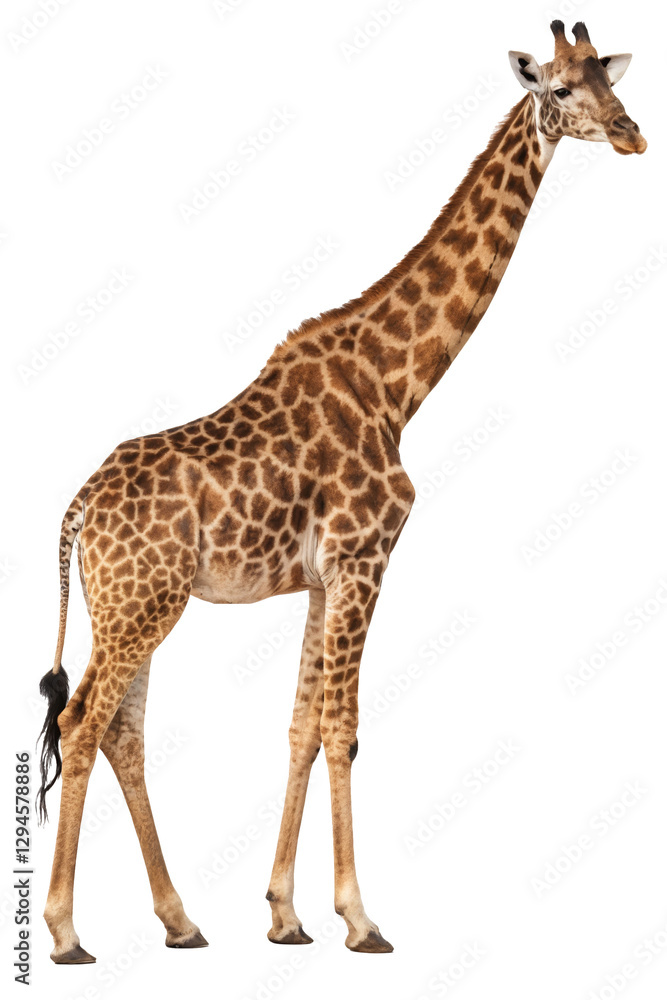 Fototapeta premium giraffe photo png, transparent background