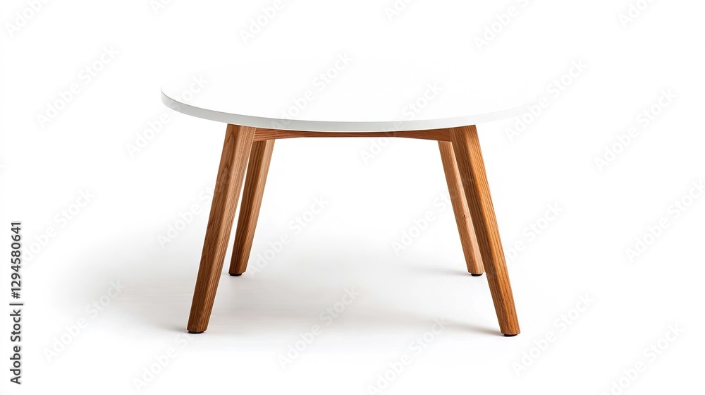 Minimalist coffee table design isolated on white background modern furniture clean environment top view aesthetic appeal Minimalist coffee table design isolated on white background modern furniture clean environment top view aesthetic appeal
