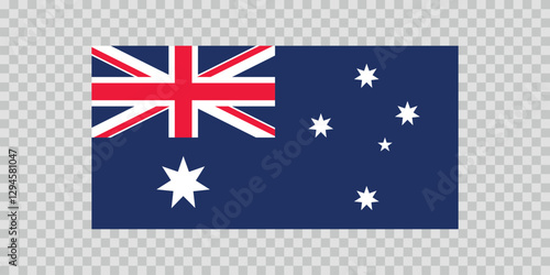 Flag of Australia. Australian national symbol in official colors. Template icon. Abstract vector background.